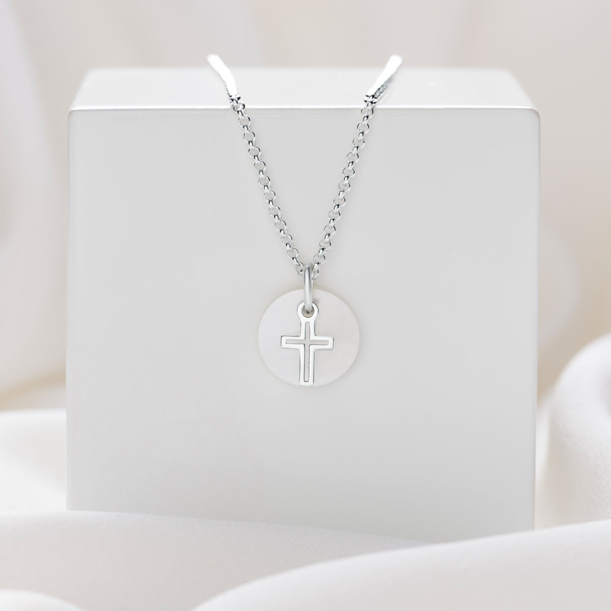 Hope Open Cross Necklace — Sterling Silver