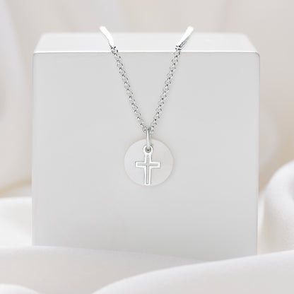 Hope Open Cross Necklace — Sterling Silver
