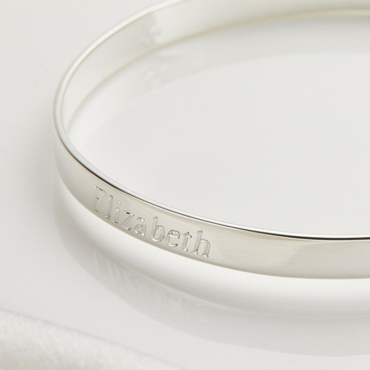 Personalised My First Pearl Christening Baby Bangle - Sterling Silver