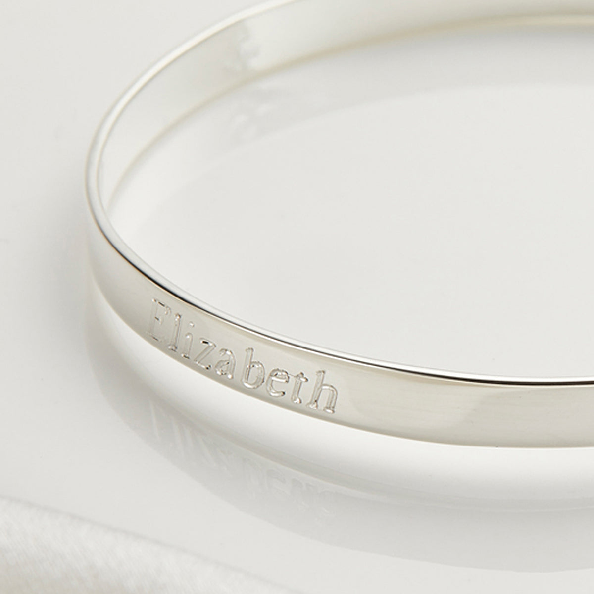 Personalised My First Diamond Cross Christening Baby Bangle - Sterling Silver