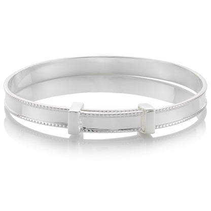 Heritage Christening Baby Bangle - Sterling Silver