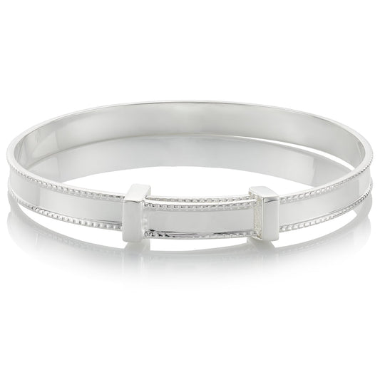 Heritage Christening Baby Bangle - Sterling Silver