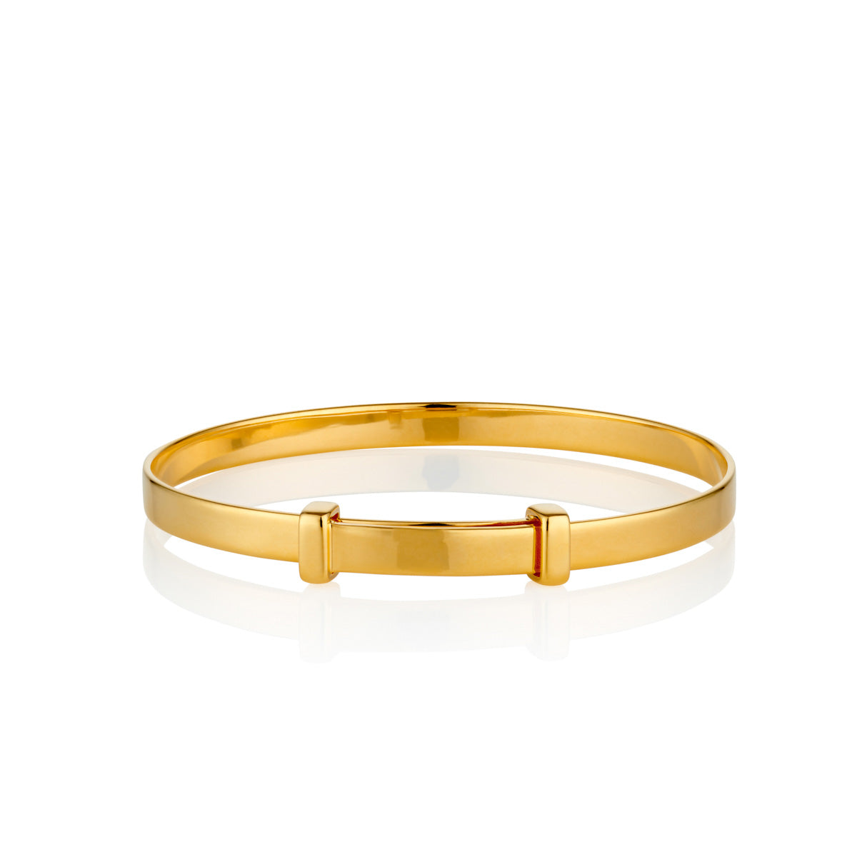 Personalised Signature Christening Baby Bangle - Gold Plated