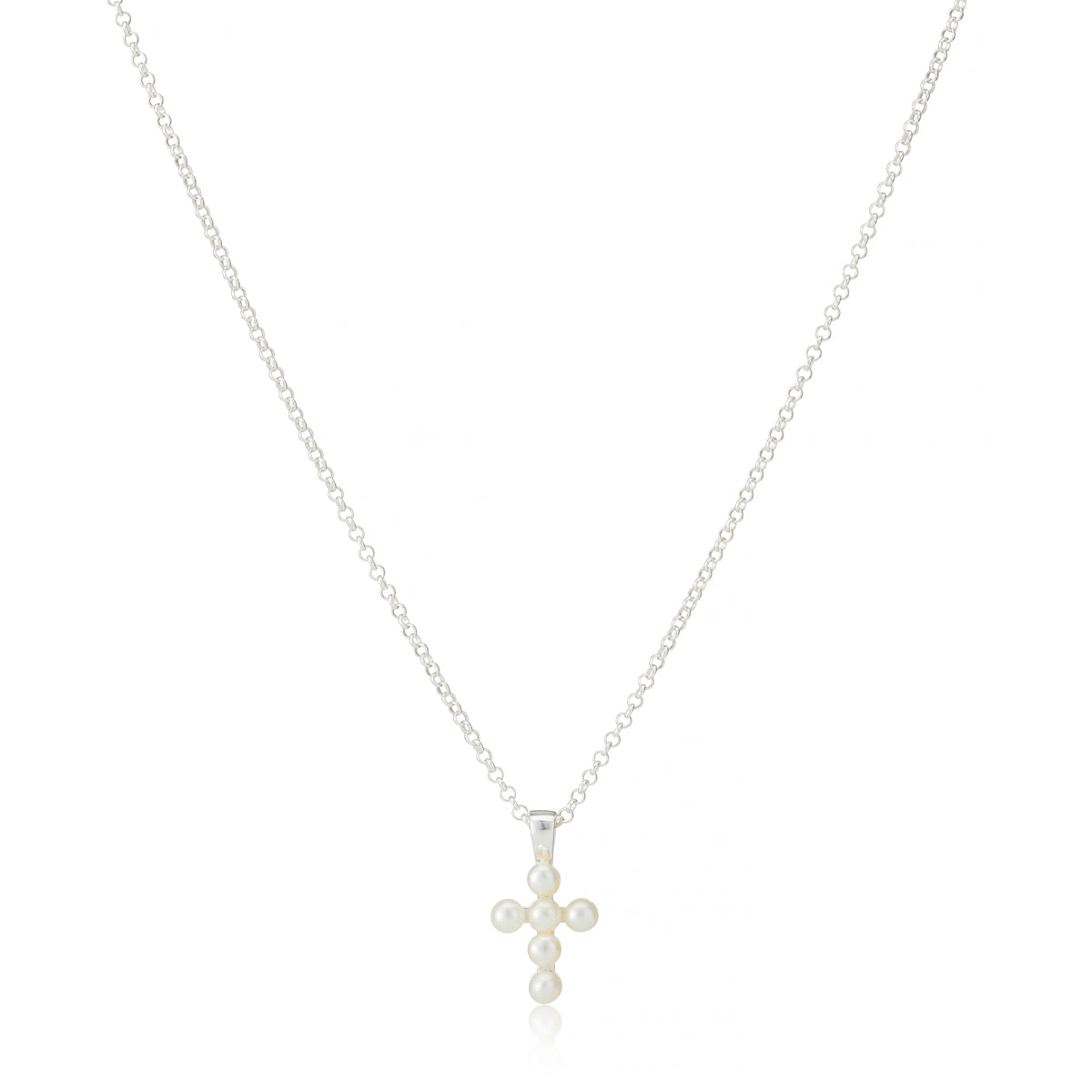 Serenity Cross Freshwater Pearl Necklace
