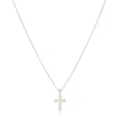 Serenity Cross Freshwater Pearl Necklace