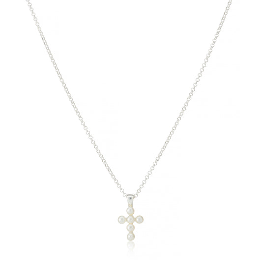Serenity Cross Freshwater Pearl Necklace