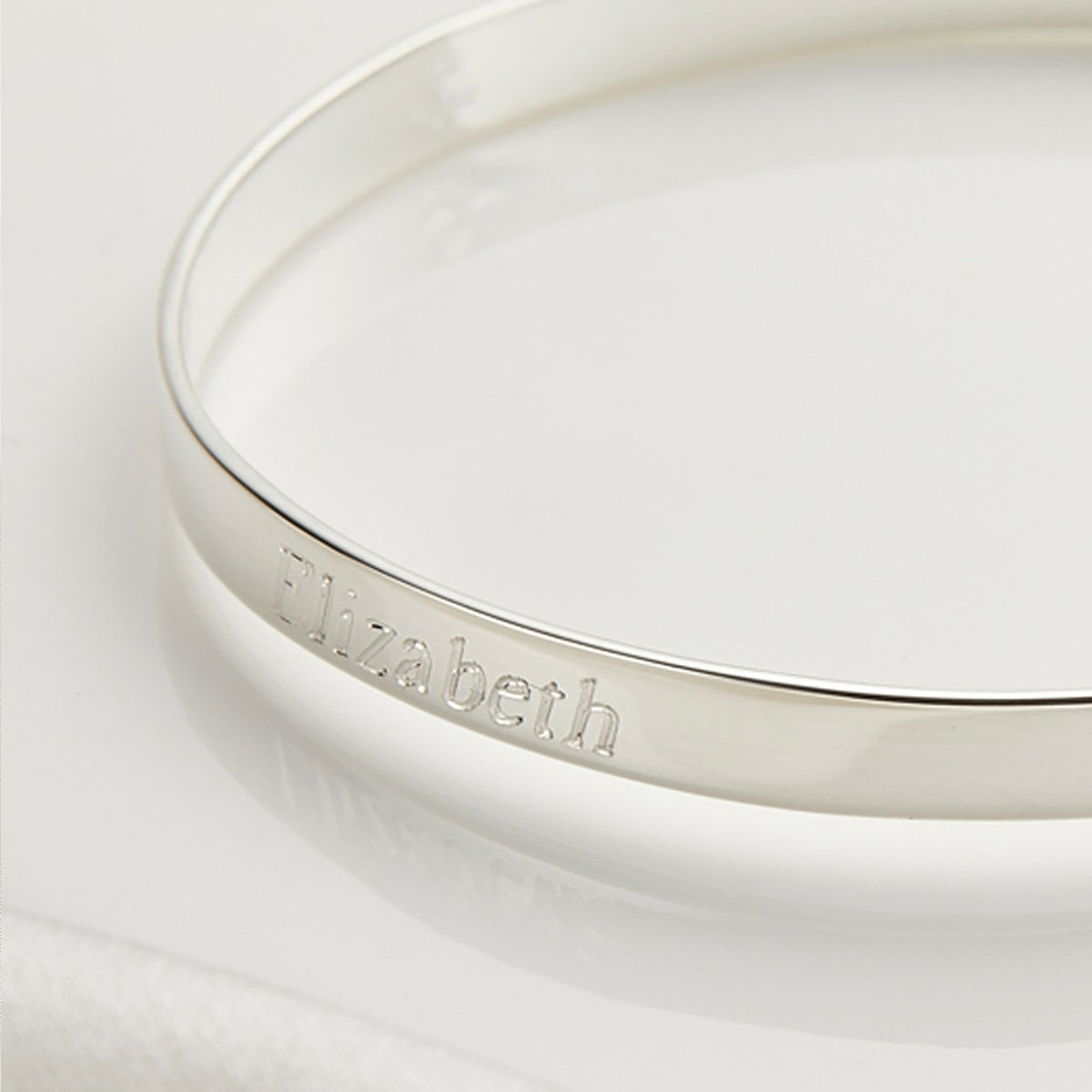 Fairy White Baby Bangle - Sterling Silver