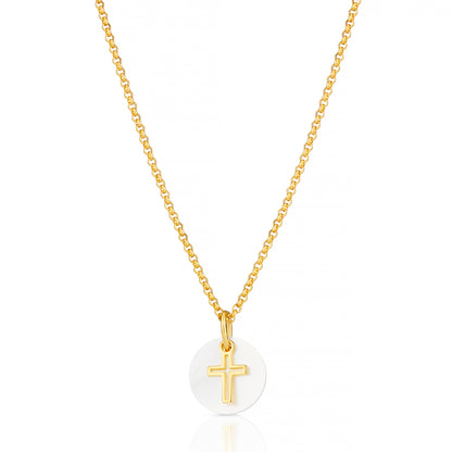 Hope Open Cross Necklace - Gold Plated