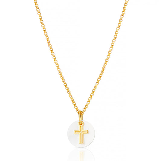 Hope Open Cross Necklace - Gold Plated