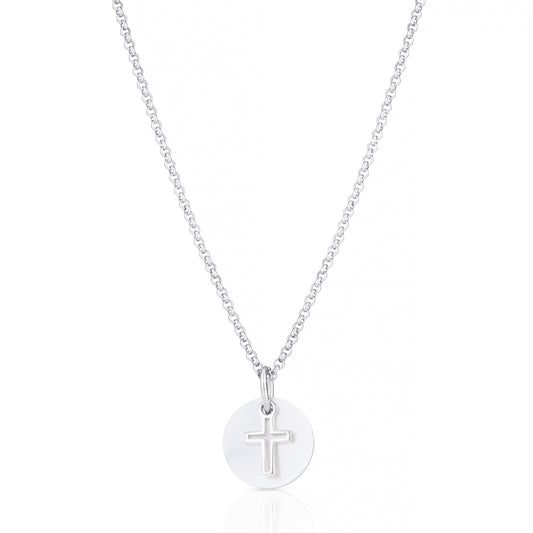 Hope Open Cross Necklace — Sterling Silver