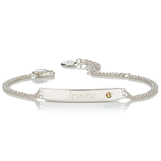 Personalised November Birthstone Citrine Bracelet