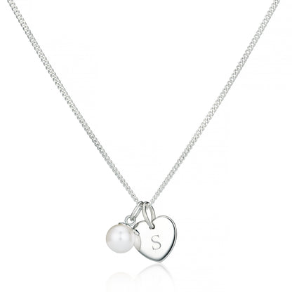 Personalised My First Pearl Heart Necklace