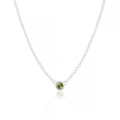August Birthstone Peridot Necklace