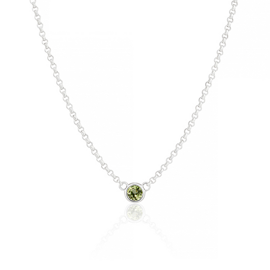 August Birthstone Peridot Necklace