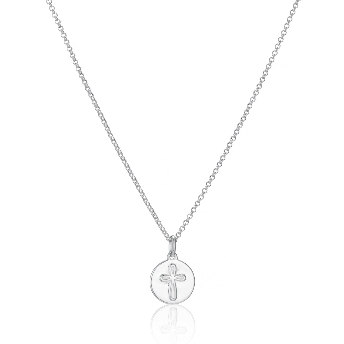 Personalised Cherish Disc Necklace - Sterling Silver