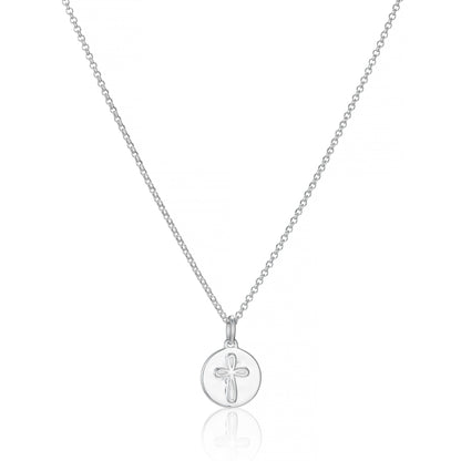 Personalised Cherish Disc Necklace - Sterling Silver