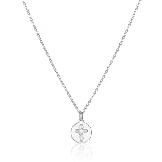 Personalised Cherish Disc Necklace - Sterling Silver