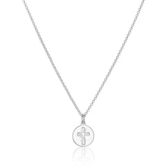 Personalised Cherish Disc Necklace - Sterling Silver