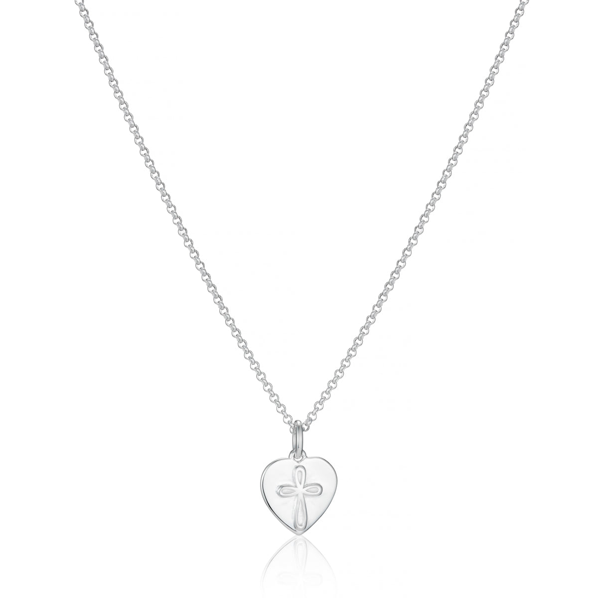 Personalised Cherish Heart Necklace - Sterling Silver