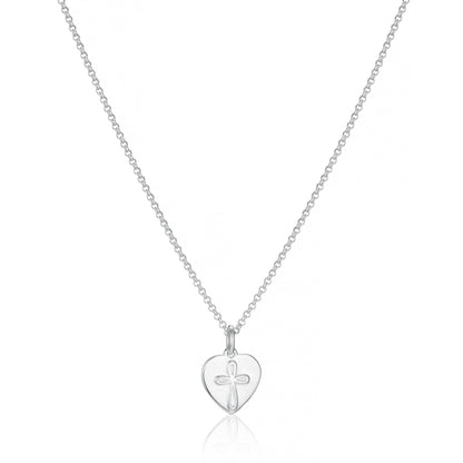 Personalised Cherish Heart Necklace - Sterling Silver