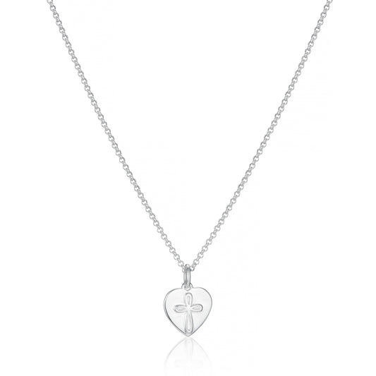 Personalised Cherish Heart Necklace - Sterling Silver