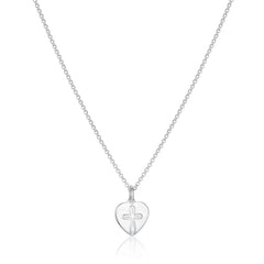 Personalised Cherish Heart Necklace - Sterling Silver
