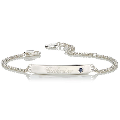 Personalised September Birthstone Sapphire Bracelet