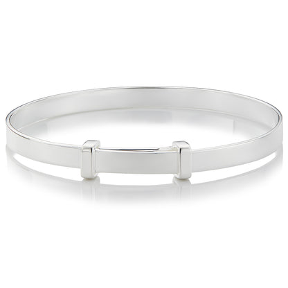 Personalised Signature Christening Baby Bangle - Sterling Silver