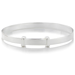 Personalised Signature Christening Baby Bangle - Sterling Silver