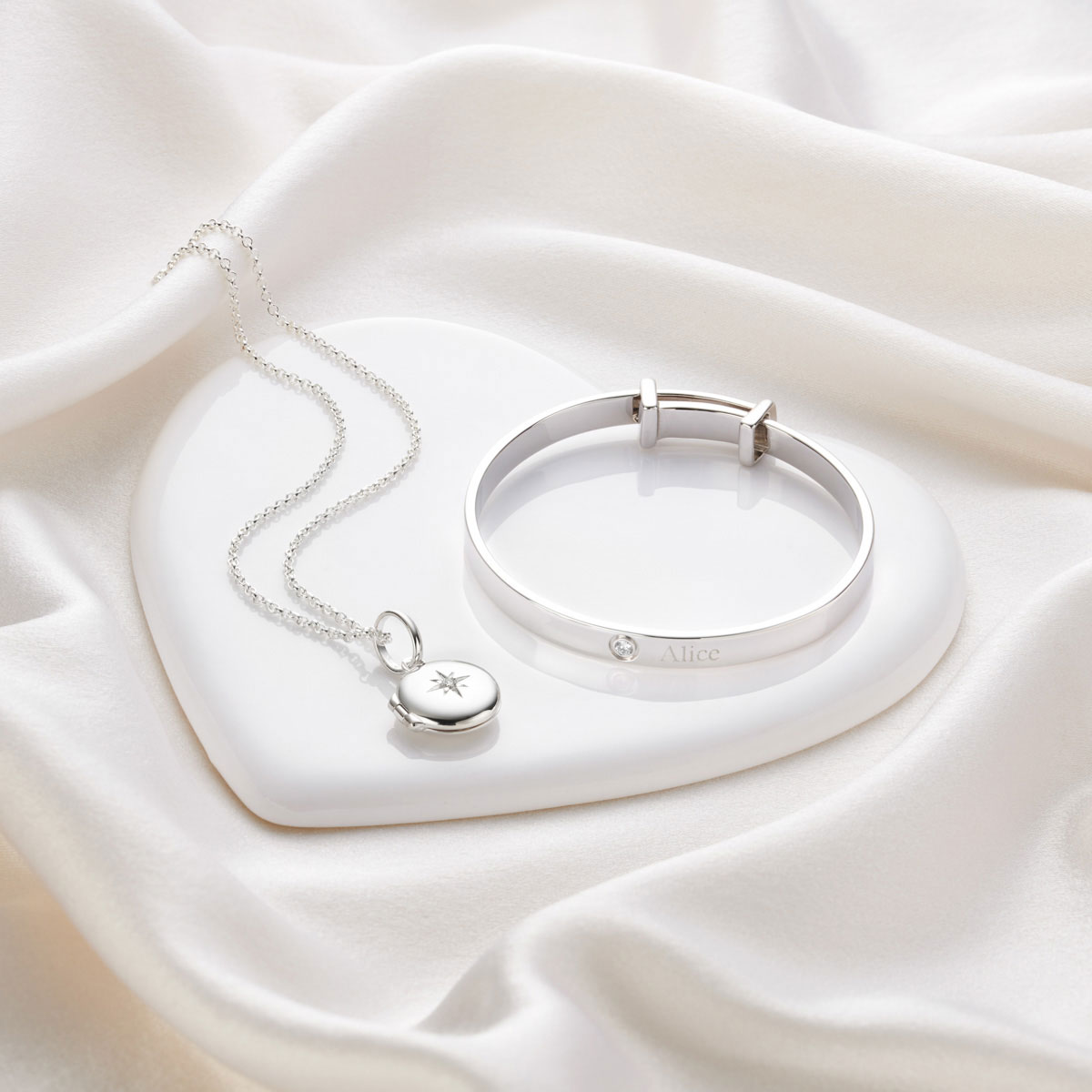 Personalised Forever Diamond Gift Set - Sterling Silver