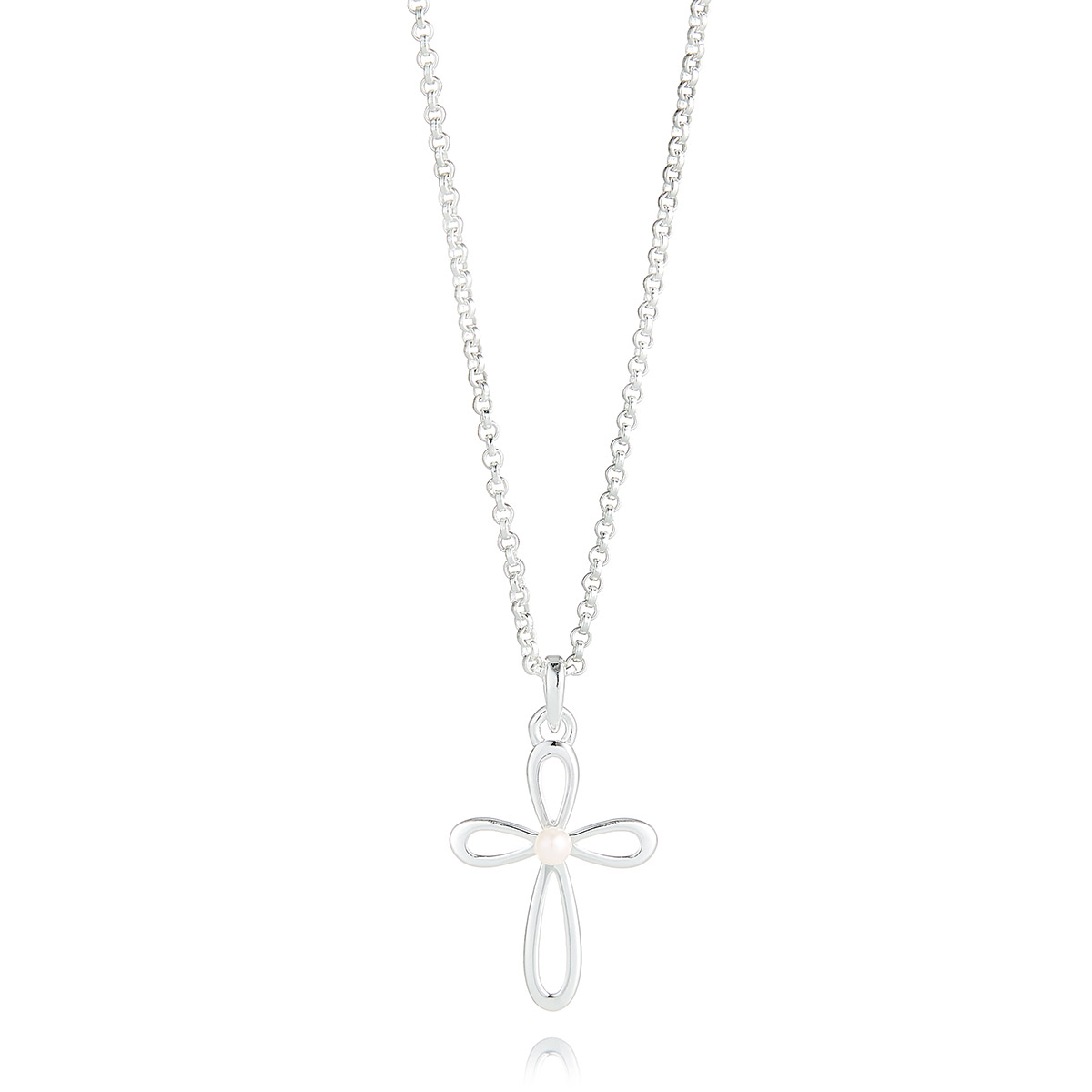 Cherish Pearl Cross Necklace