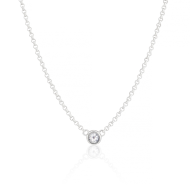 April White Topaz Birthstone Necklace