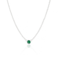 May Emerald Birthstone Necklace