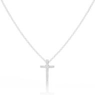 Faith Diamond Rounded Cross Necklace