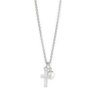 Christening Cross Pearl Necklace