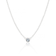 March Aquamarine Birthstone Necklace