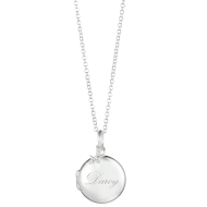 Personalized Large Lulu Diamond Locket Necklace