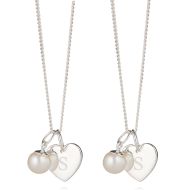 Personalized My First Pearl Heart Necklace Gift Set