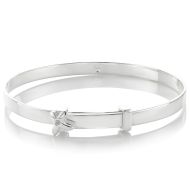 Silver Kiss Baptism Baby Bangle — My First Diamond