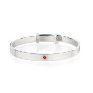 Personalized January Birthstone Baptism Bangle