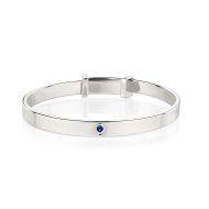 Birthstone Christening Bangle - September