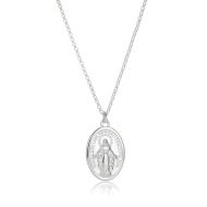 Sterling Silver Miraculous Medal Necklace