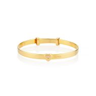 Gold Personalised Diamond Baby Bangle — Baby Love