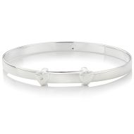 Silver Personalized Baptism Baby Bangle — My First Diamond