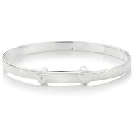 Silver Personalised Christening Baby Bangle — My First Diamond