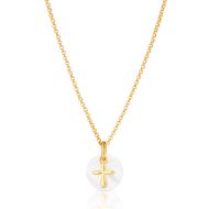 Gold Vermeil Hope Cross Necklace