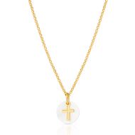 Gold Vermeil Hope Open Cross Necklace