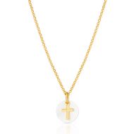 Gold Vermeil Hope Open Cross Necklace