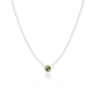 August Peridot Birthstone Necklace