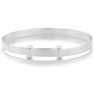 Silver Personalised Christening Baby Bangle — Signature